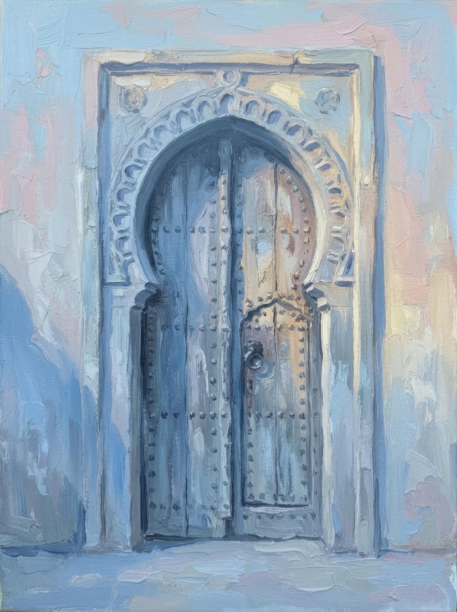 davinci_edit_les_premiers_rayons_du_soleil_n__clairent_pas_enco La Porte silencieuse<br>Au crépuscule