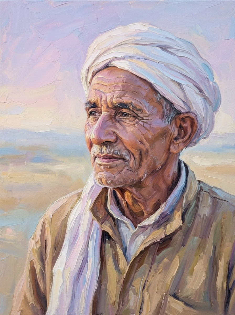 Berber- Le crépuscule Le visage du silence<br>Un Berbère au crépuscule