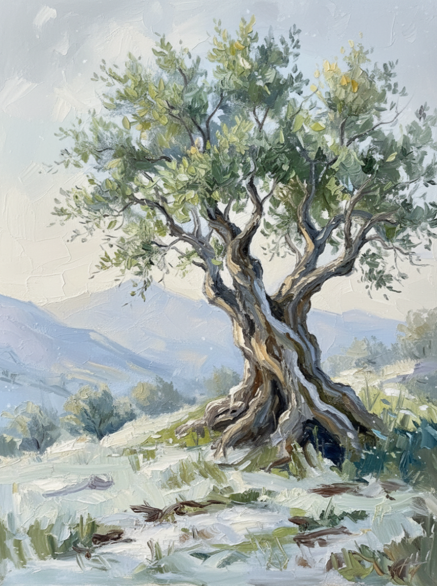 Olivier - Hiver L'olivier silencieux<br>L'Hiver