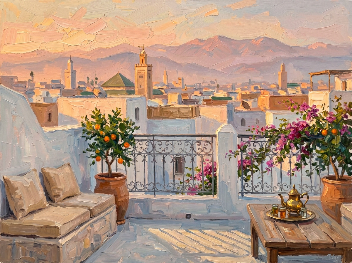 Patio - Heure dorée Les terrasses silencieuses<br>Heure Dorée