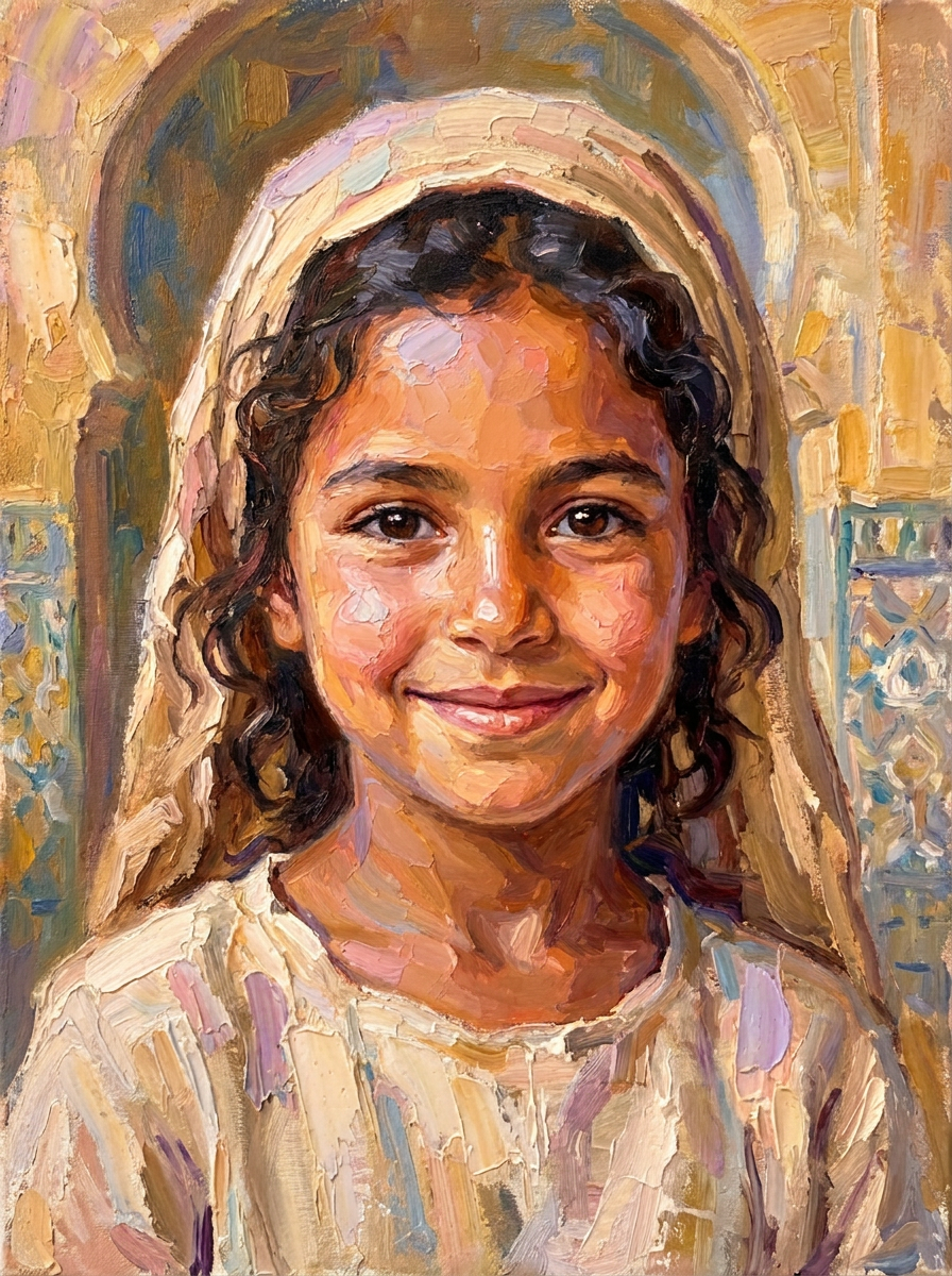Petite Fille Heure Dorée Le visage du silence<br>Le sourire des jasmins